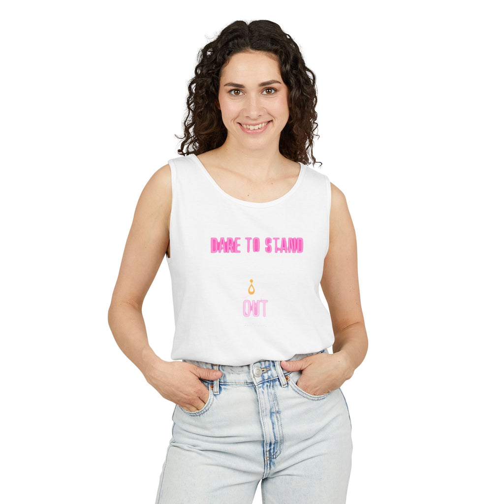Dare to Stand Tank Top, Inspirational Unisex Shirt, Motivational Workout Wear, Casual Summer Top, Gift for Fitness Lovers