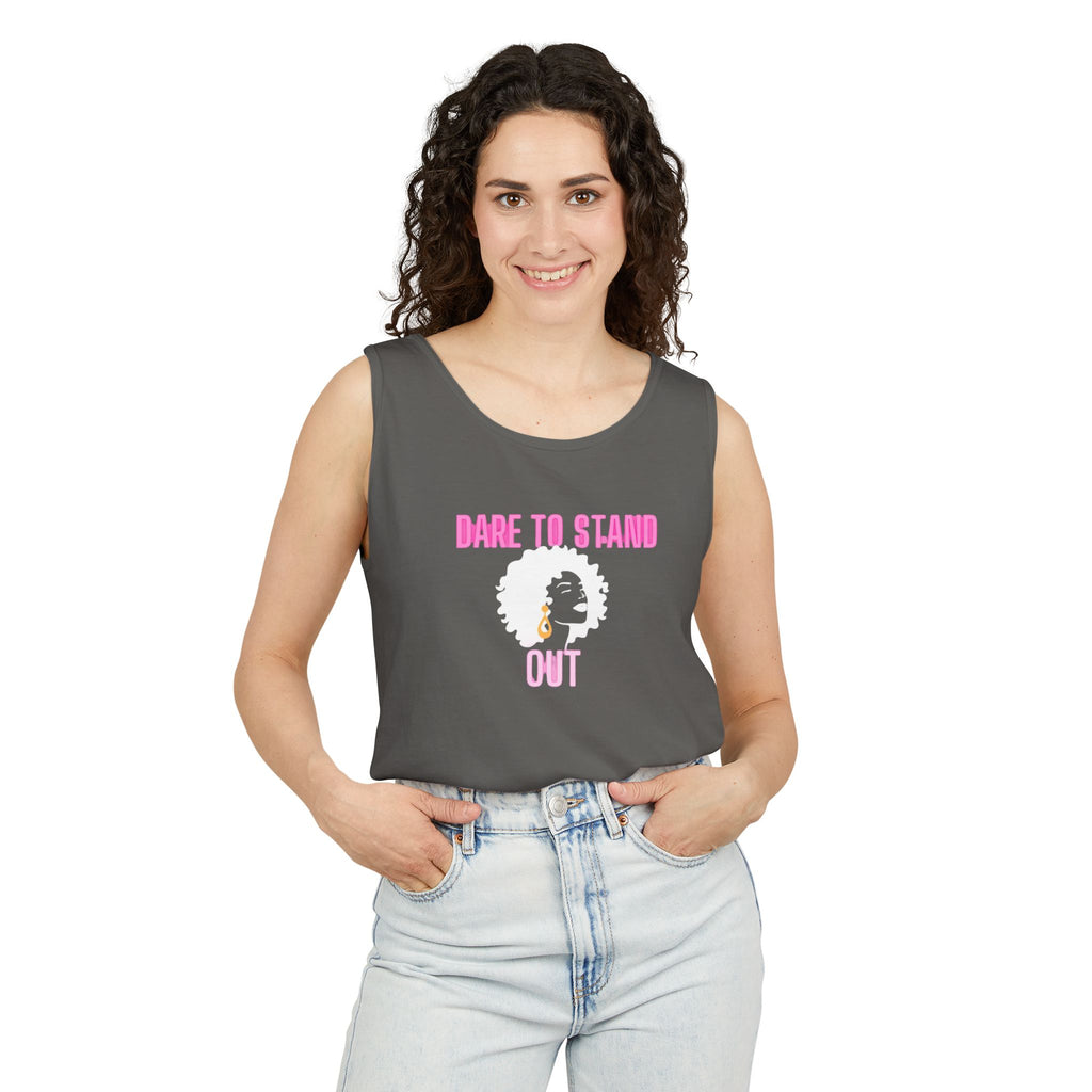 Dare to Stand Tank Top, Inspirational Unisex Shirt, Motivational Workout Wear, Casual Summer Top, Gift for Fitness Lovers